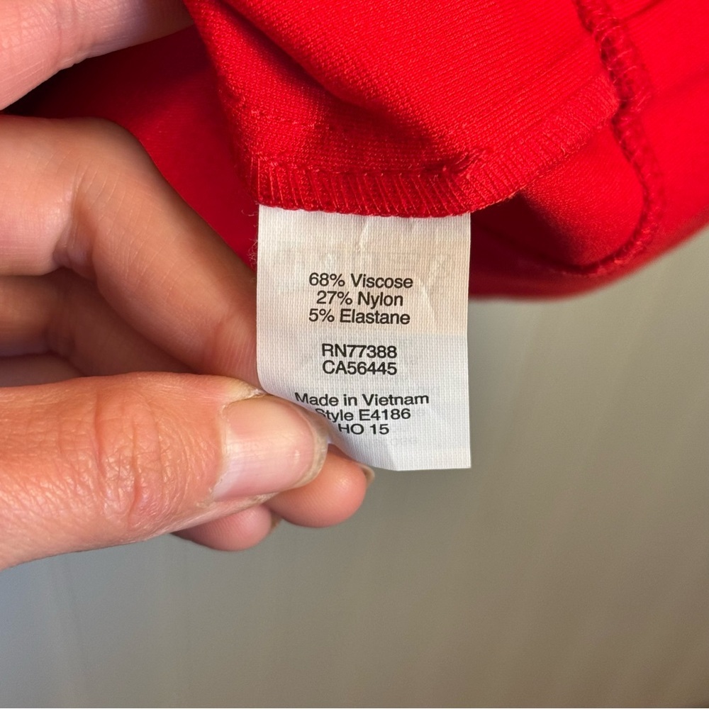 J. Crew Women’s Classic Red Sheath Dress 3/4 Sleeve Size 4 - Picture 6 of 10